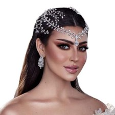 HONGMEI Wedding Headband for Women Rhinestone Bridal Headpieces with silver