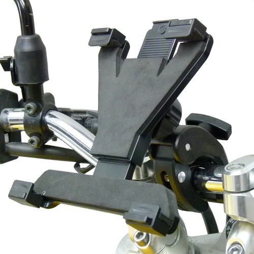 Robust Clamp Motorcycle Handlebar Mount Tablet Holder for Samsung Tab A - 第 1/3 張圖片