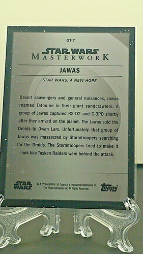 2022 Topps Star Wars Masterwork Jawas #OT-7 Star Wars: A New Hope - Picture 2 of 2