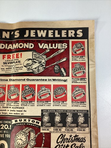 Atlanta GA Print Ad 1959 AJC Friedman’s Jewelers Christmas Bulova Ruxton - Picture 4 of 8
