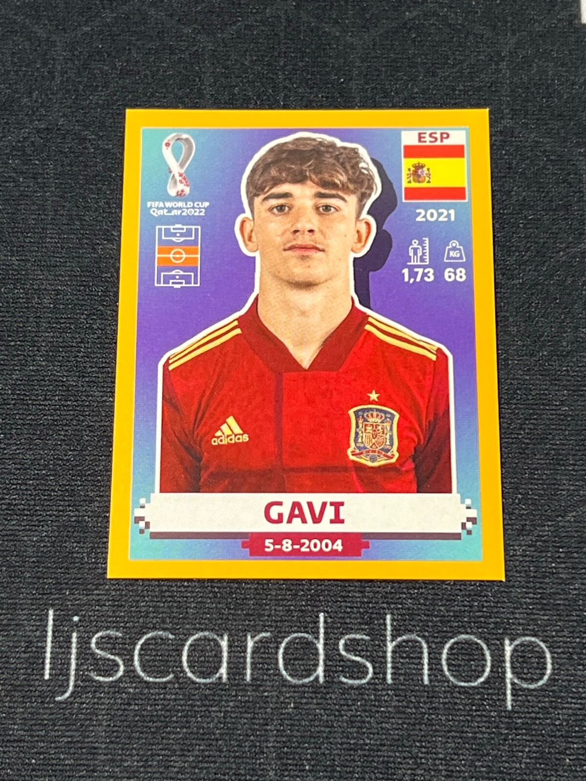 2022 Panini World Cup Stickers Qatar Gavi Gold Border #ESP10 J1