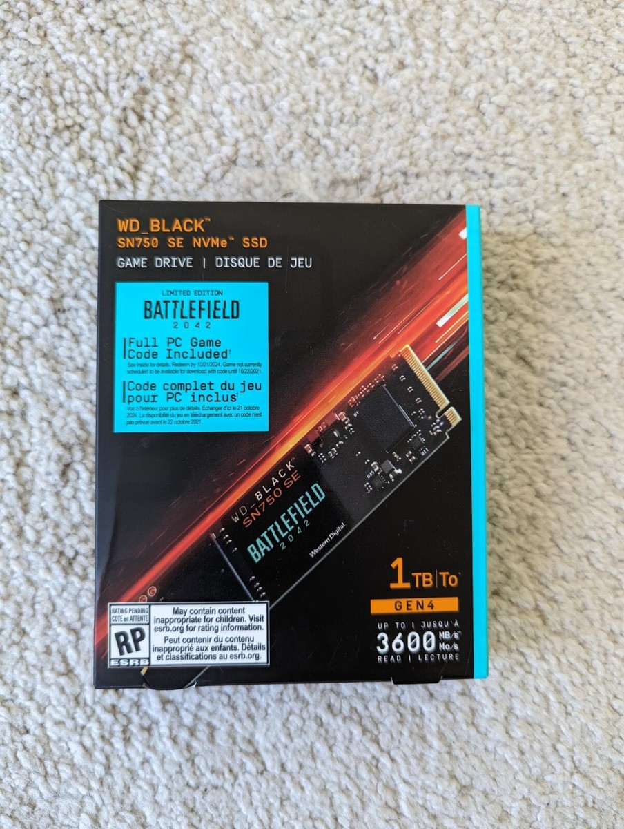 Wd Black Ssd 1Tb SN750 SE Nvme Battlefield 2042 Edition NEW - NO