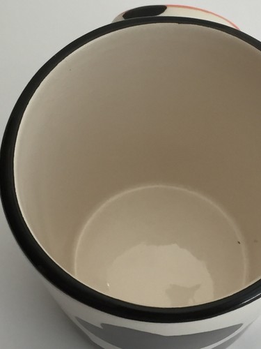 Holstein Kuhkopf Griff Kaffee Tee Keramik Becher Tasse 3D Milchprodukte schwarz weiß 12 Unzen - Bild 5 von 8