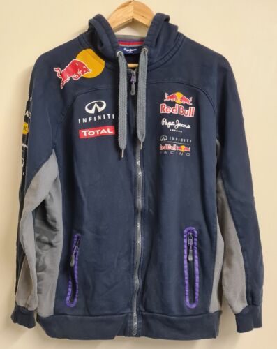 Pepe Jeans Redbull Racing Jacket Hoodie Official F1 Navy Size XL Pre-Owned - Picture 1 of 15