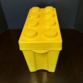 LEGO EMPTY Box & Lid ONLY CLASSIC Large 8 Stud Yellow Brick Storage Container