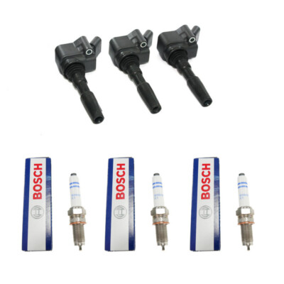 Zündkerzen + Zündspulen für VW 1.0 TSI CHY Bosch 04C905606A 04E905110K