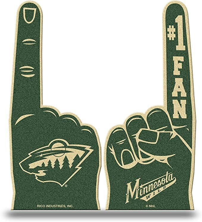Minnesota Wild #1 Fan Flat Foam Finger Free Ship NHL One Finger