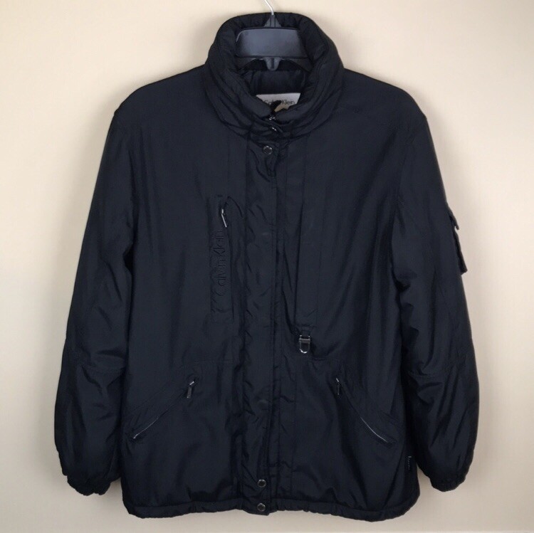Calvin Klein Women's ThermoLite Black Packable Hood Utility