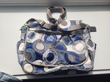 Coach Signature Snaphead Blue Multifunction Diaper Baby Messenger Bag