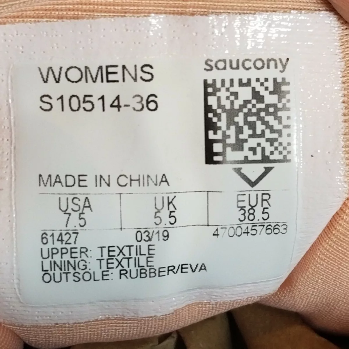 Saucony Ride ISO 2 Peach White Everun Running Shoes S10514 36 US Women s 7.5