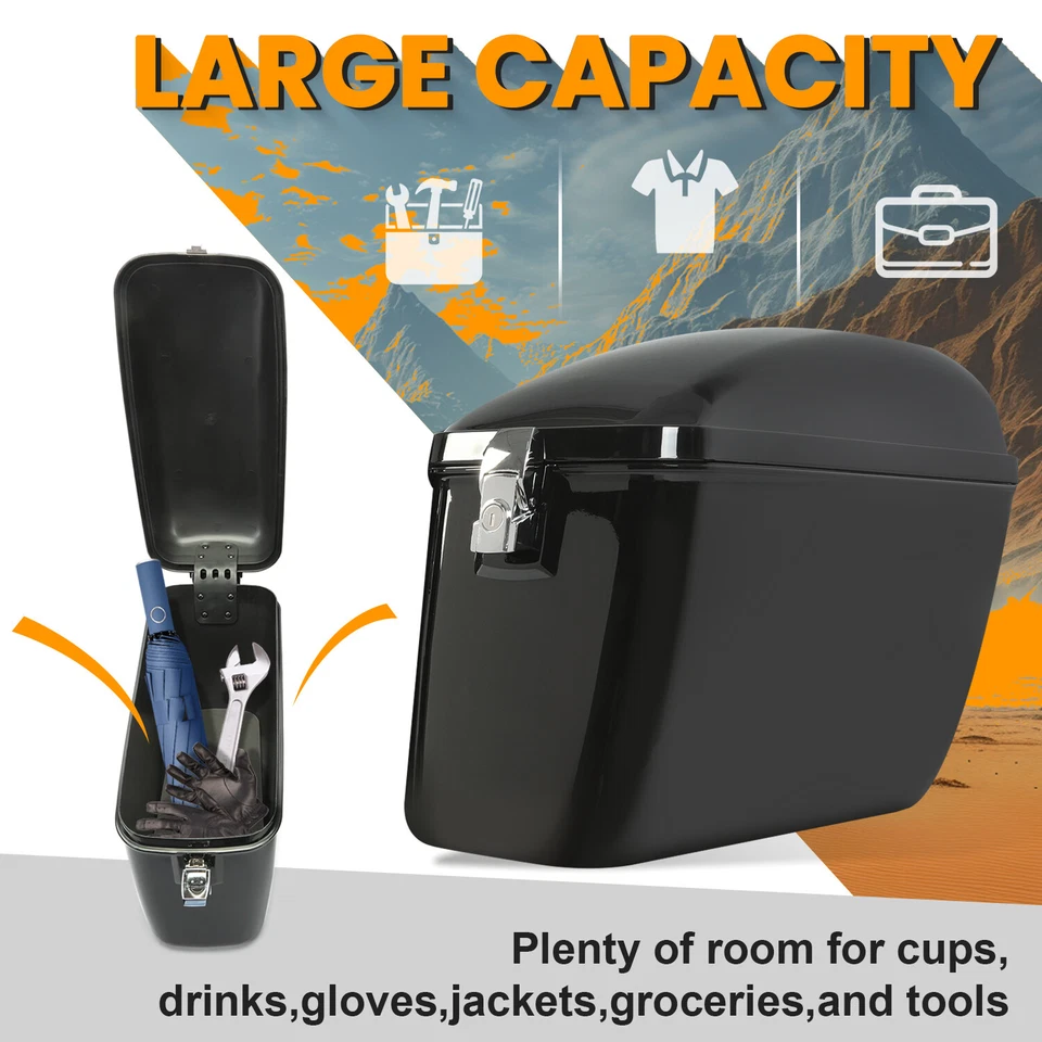 Motorcycle Hard Saddlebags Saddle Bag For Harley Harley Sportster Softail Yamaha - Image 2 of 4