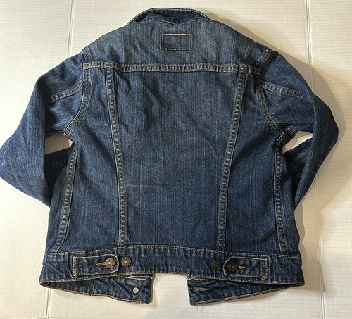 Levi’s Original Trucker Denim Jacket Women’s Small Dark Blue Cowgirl Rodeo Jean - Picture 6 of 10