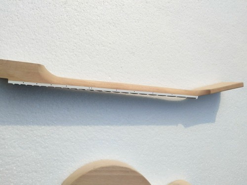 New Brand double cutaway project unfinish guitar kit with nibs on fret by CNC - Picture 6 of 6