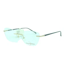 Naturally Rimless NR 371 Gold Rimless Eyeglass Frames 180° Arm Swing 52 16 138