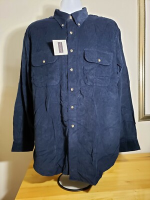 Chemise Homme Roundtree & Yorke Manches Longues - Taille L - Coton Rayé Multicolore - Occasion TB