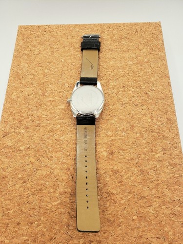 Womens Quartz Watch Black & Silver Fashion Leather Faux Diamonds Japan Movt 9" - Picture 5 of 8