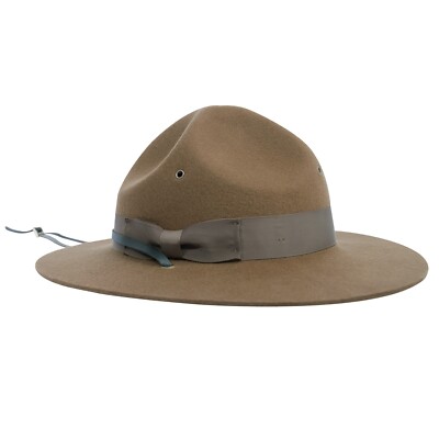 Military Campaign Hat Brown USMC Mens Adult Drill Sergeant Hats All Sizes 