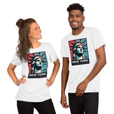 Lady Liberty New York Freedom Unisex t-shirt Made in USA FREE SHIP