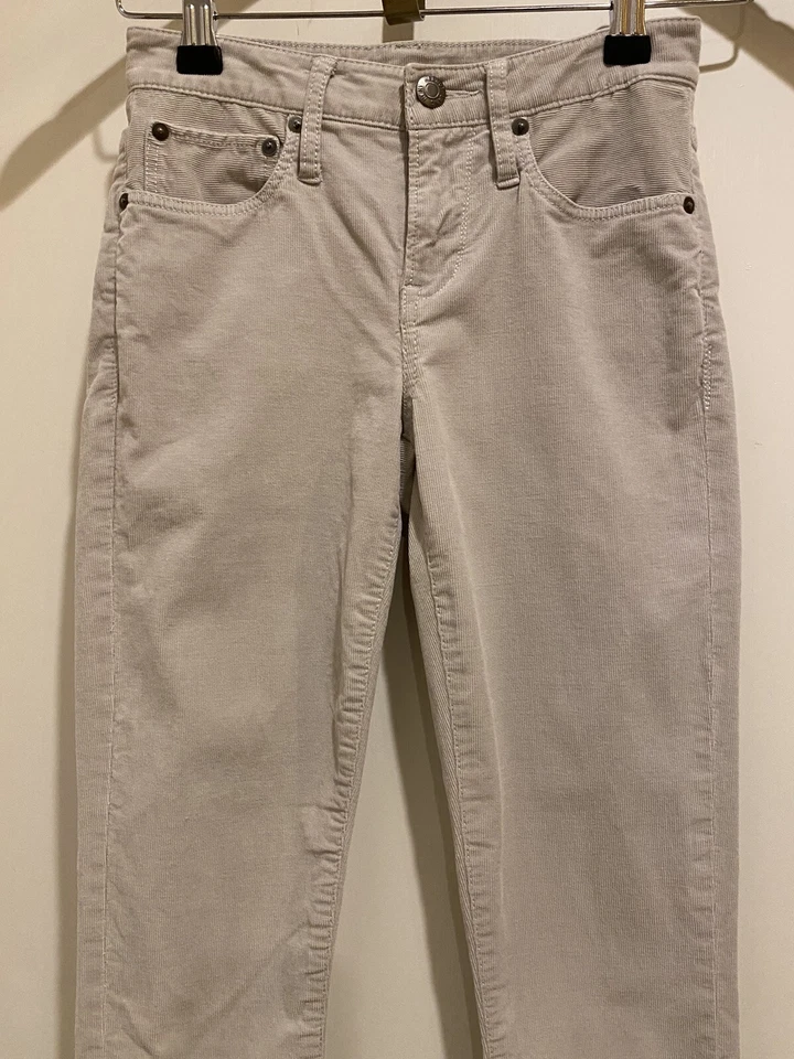 $230 Helmut Lang women's soft beige skinny straight Corduroy Pants Sz 24 Worn 1x - Imagem 3 de 4