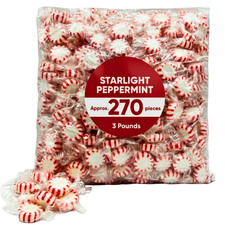 Starlight Peppermint Candy 3 lb Bulk Bag Approx 240 Pieces Wrapped