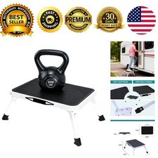 Foldable Step Stool 330 lbs Capacity Sturdy Metal Step Ladder