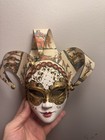 Venetian Jester Mask Carnival of Venice Made In Italy - For Wall Hanging.