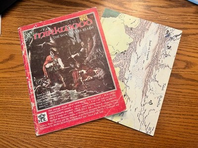 ICE MERP 1st Ed Northern Mirkwood the Wood-Elves Realm w/Map 1st, Red Cover Good