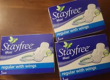 Lot of 26 STAYFREE MAXI PADS, odor neutralizers, individual boxes