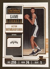 Bronze Game Ticket Victor Wembanyama Rookie 2023-24 Contenders #11 RC Spurs SP