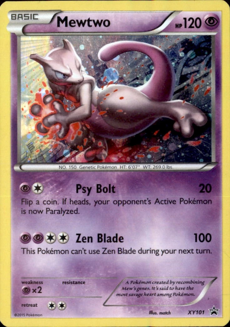 Mewtwo XY Promo 101 XY101 XY Black Star Promos Promo MP Pokemon TCG