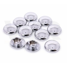 Chrome Hex Head Bolt Cap Covers Snap Protective Allen Bolt Covers M10 10mm 12pc