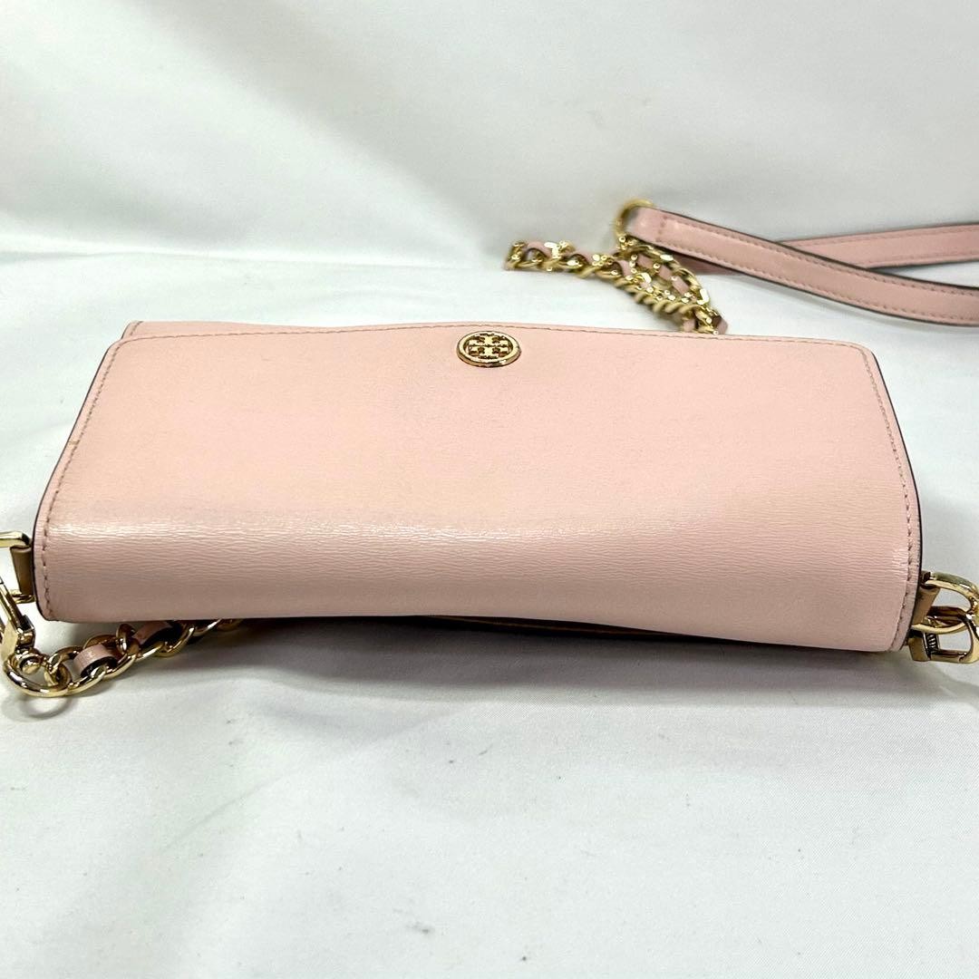 Tory Burch Shoulder Bag Chain Wallet Gold Hardware Leather Pink 135027K Authen thumbnail 7