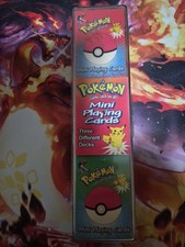 Unopened Sealed Pokemon Mini Playing Cards (1999) Set of 3 Bicycle Card Decks