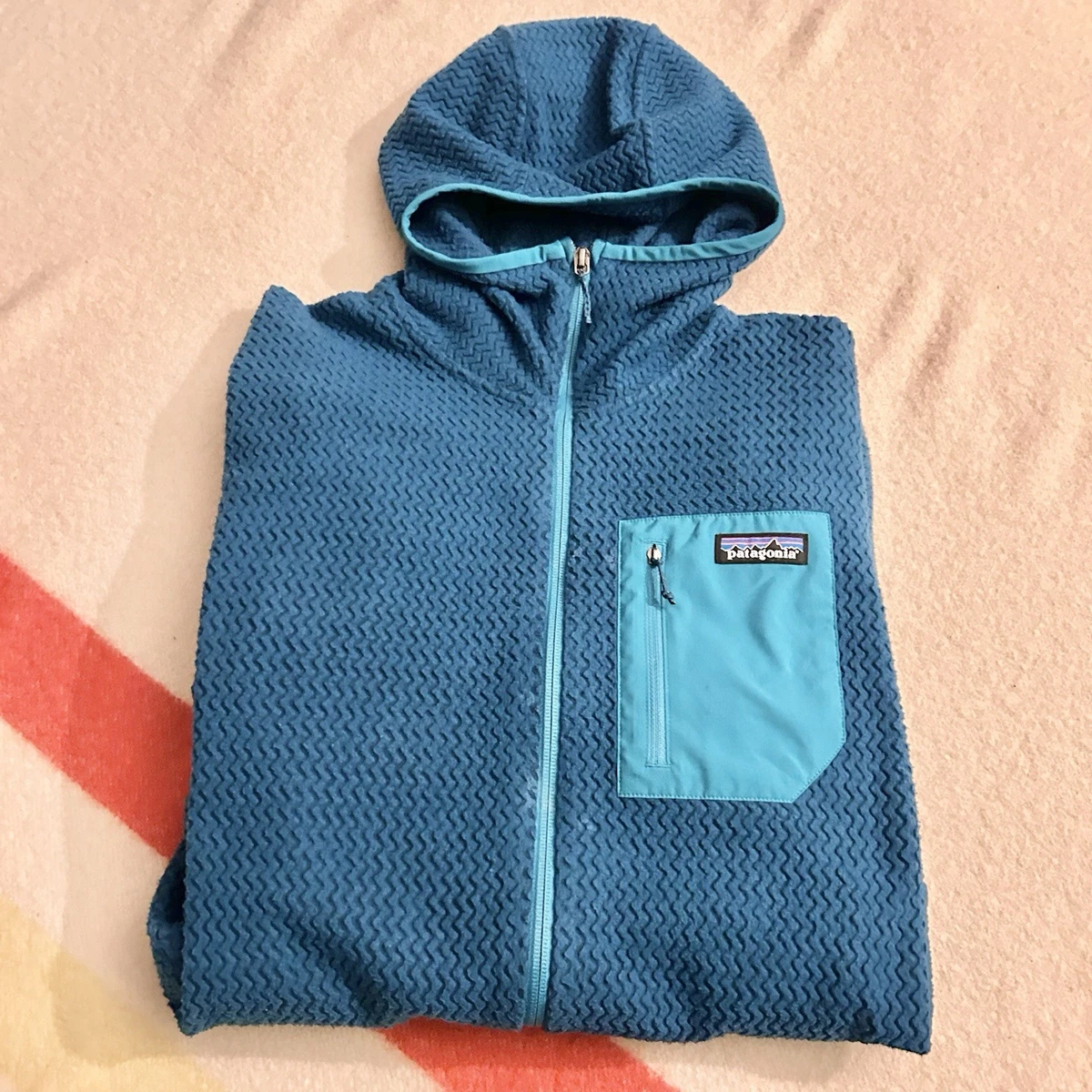 Patagonia R1 Air Hoody XL Lagom Blue Full Zip Fleece 40255