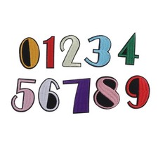 10 Pieces Fabric Appliques Patches 0-9 Numbers For Sewing