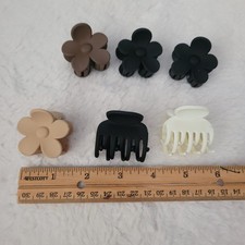     New    Small 3D Floral     and Plain FALL      Hair Clips FREE SHIPPING 