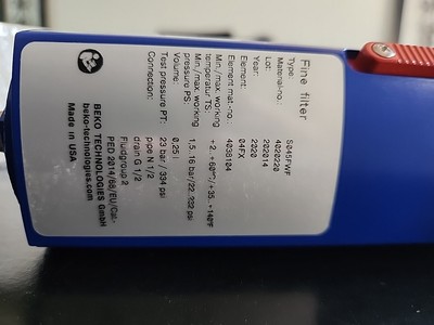 Beko S045FWF Clearpoint 3E Threaded Coalescing Filter