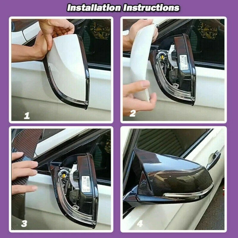 Carbon Style Mirror Cap Mirror Assembly For BMW F20 F21 F30 118i 120i 125i 328i Foto 2 de 4