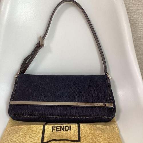 FENDI Mamma Baguette shoulder bag, denim