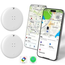 Bluetooth Smart Tracker Tags 2Pack, Item Finder for Apple Find My iOS  Goo...