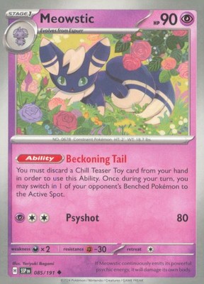 MEOWSTIC 085/191 UNCOMMON SURGING SPARKS POKEMON NEAR MINT