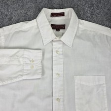 Vintage Chaps Ralph Lauren Shirt Mens 16 White Solid Long Sleeve Dress Button Up