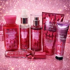 Awesome 6PC Set Perfect In Pink TRAVEL Shimmer Perfume, Lip Bath  Body Works