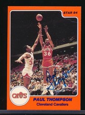 1983-84 Star #240 Paul Thompson RC signed autograph VG crisp blue sharpie bxcp67