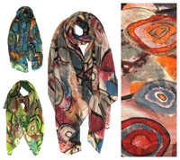 Ladies Girls Colourful Painting Art Pattern Scarf New Soft & Classic Neck Scarf