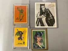 Julie Newmar  Photo, Cat Woman  Lot, Vintage DC Comic Card Lot,  Cat Woman Sexy