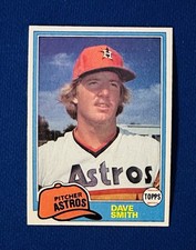 1981 TOPPS #534 DAVE SMITH HOUSTON ASTROS ROOKIE CARD NM-MT or BETTER 216 SAVES. rookie card picture