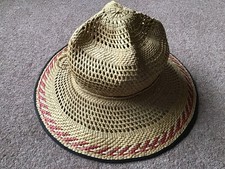 Sombrero de paja tradicional nativo africano tejido a mano Lesotho