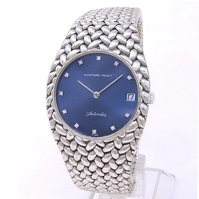 Audemars Piguet Cobra 18k White Gold Automatic Diamonds Blue Men's Watch