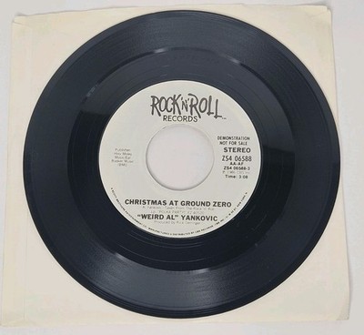 Weird Al Yankovic 45 Christmas At Ground Zero Promotional Copy 7'' Vinyl 